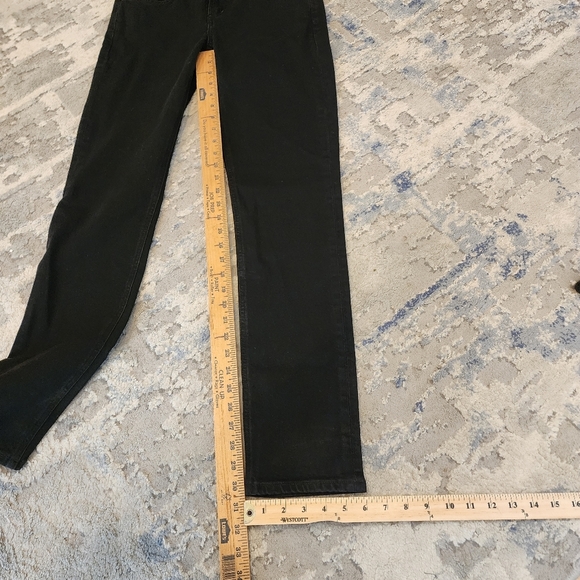 NWT Agolde Devon Stacked Lowrise Stove-Pipe Black Jeans Organic Cotton Size 26 - Picture 13 of 15